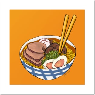 Chasu Ramen Noodle Soup Bowl Posters and Art